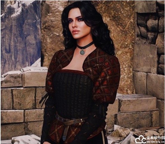 巫师3狂猎叶奈法红黑护甲服装mod
