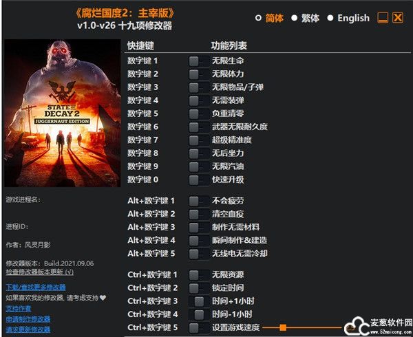 腐烂国度2主宰版十九项修改器