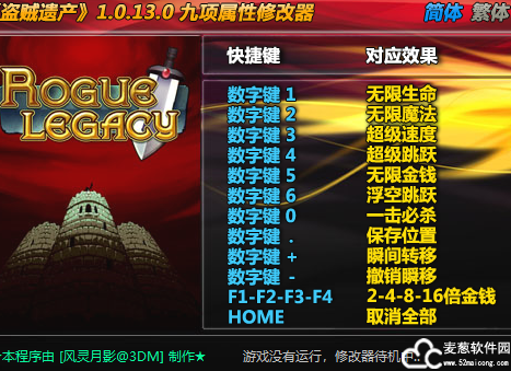 盗贼遗产2修改器风灵月影版