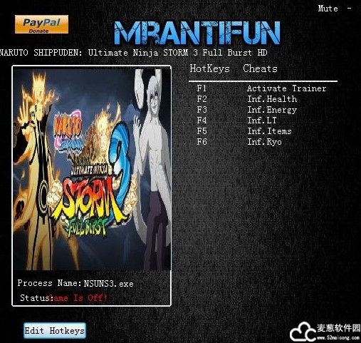 火影忍者究极忍者风暴3修改器MrAntiFun版